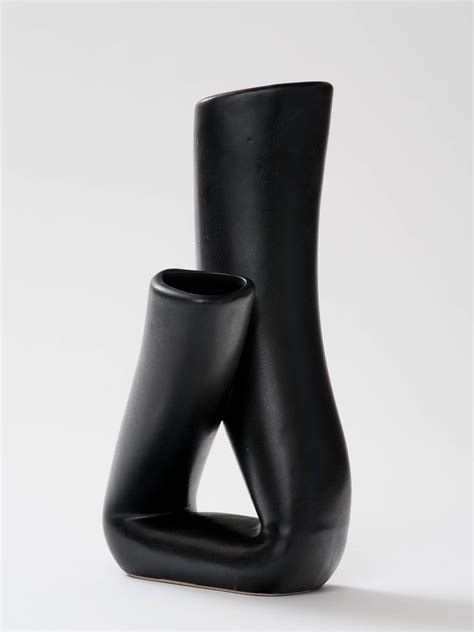 Japanese Black Matte Glaze Ikebana Vase At 1stDibs