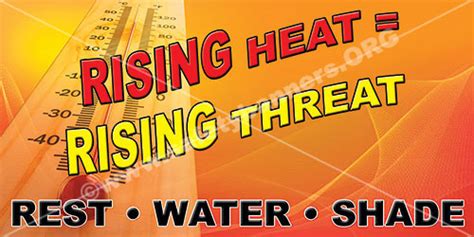 Safety Banners For Heat Stroke And Heat Stress