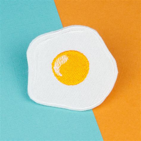 Fried Egg Iron on Patch / Egg / Patches / Food / Embroidery / Patch