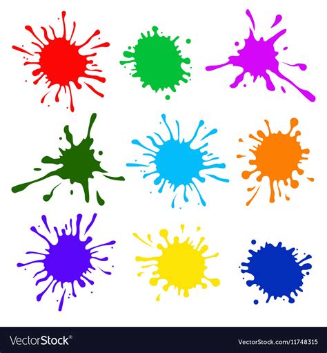 Colorful Splatters Royalty Free Vector Image Vectorstock