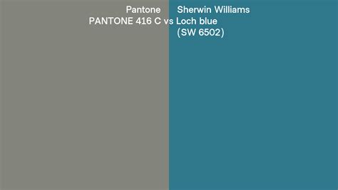 Pantone 416 C Vs Sherwin Williams Loch Blue Sw 6502 Side By Side