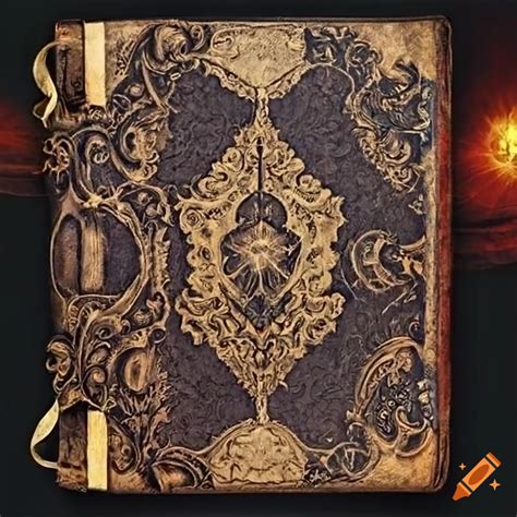 Fantasy Magical Medieval Old Antique Grimoire Design On Journal Cover