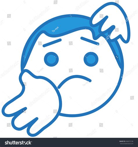 Emoji Shrugging His Shoulders Showing That Stock Vector (Royalty Free ...