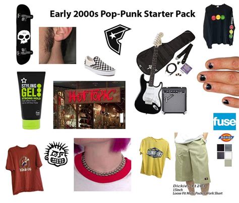 Early 2000s Pop Punk Starter Pack Starterpacks