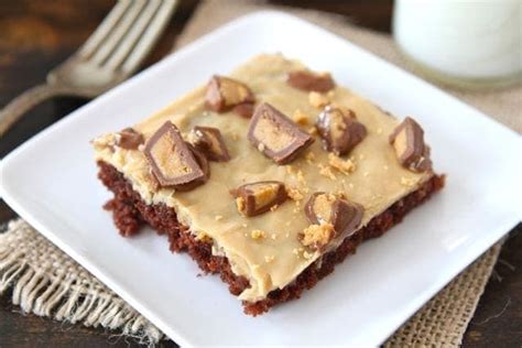 Chocolate Sheet Cake With Peanut Butter Frosting Recipe Two Peas And Their Pod