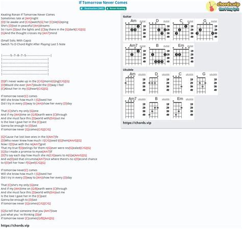 Chord: If Tomorrow Never Comes - tab, song lyric, sheet, guitar ...