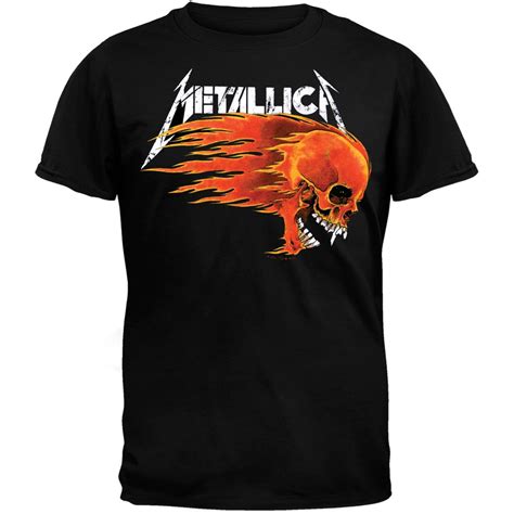 Metallica Metallica Flaming Skull T Shirt