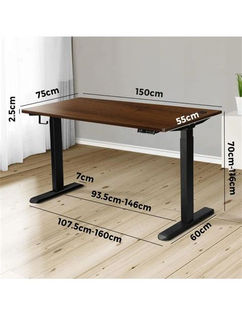 Oikiture Standing Desk Electric Height Adjustable Motorised Sit Stand