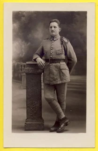 Cpa Carte Photo Militaire Soldat En Uniforme Du Me R Giment