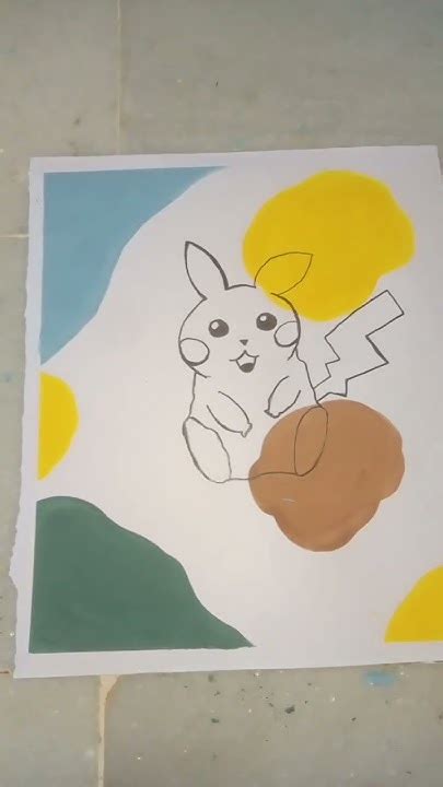 Cute Picachu Painting 💛picachu Youtube