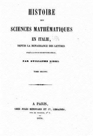 Histoire Des Sciences Math Matique En Italie Literatura Obcoj Zyczna