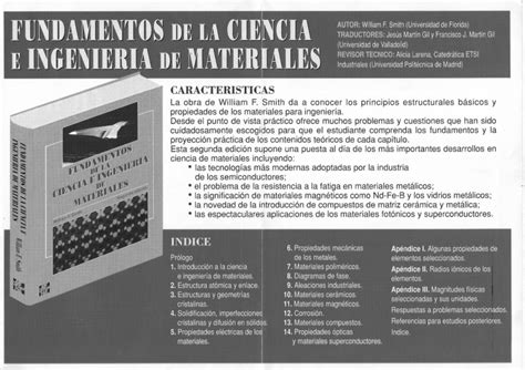 Pdf Fundamentos De La Ciencia E Ingenier A De Los Materiales