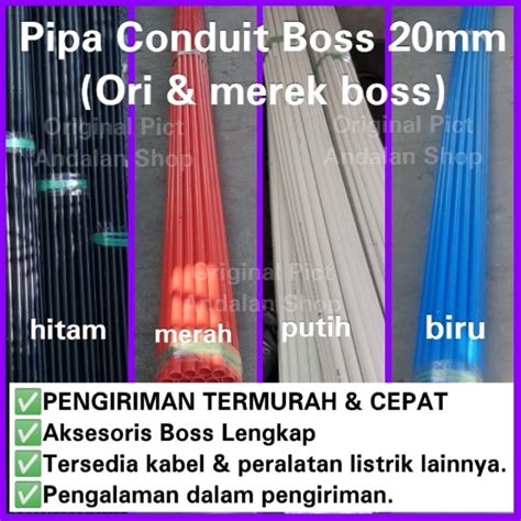 Jual Pipa Conduit Boss Mm Pipa Listrik Pipa Boss Original Hitam