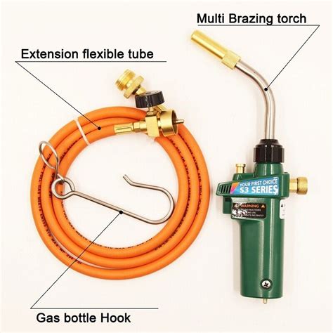 Mapp Gas Brazing Torch Self Ignition Trigger With Hose Propane Welding