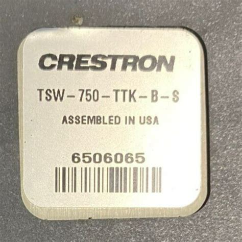 Crestron Tsw 750 Ttk B S Wall Mount Touch Screen Black Ebay