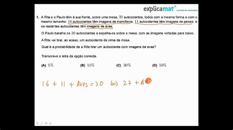 Lei De Laplace Probabilidades 9º Ano Youtube