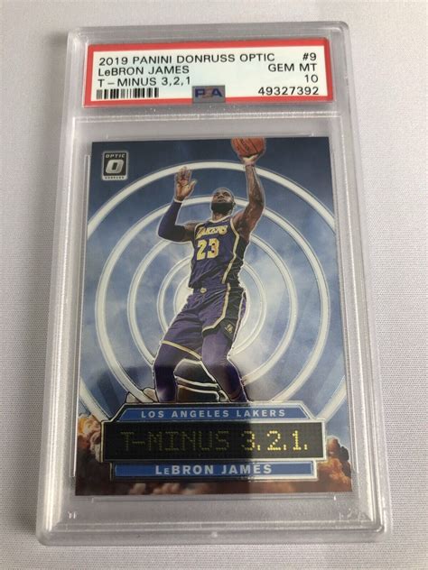 2019 20 Donruss Optic 9 LEBRON JAMES T Minus 3 2 1 LAKERS PSA 10 EBay