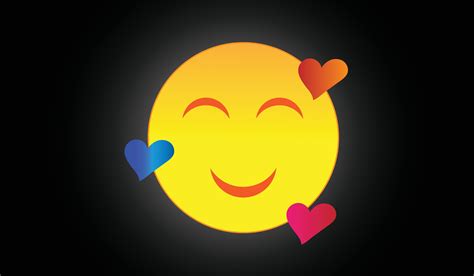 Smile Love Emoji Face flat design reaction vector design illustration ...