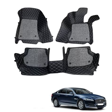 Jaguar Xf Premium Diamond Pattern 7d Car Floor Mats Set Of 3 Black