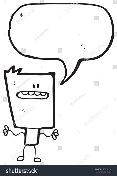 Cartoon Square Head Man Stock Photo 103254158 : Shutterstock