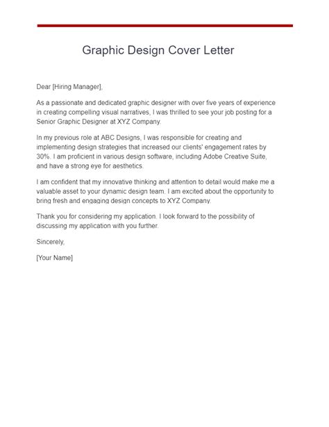 Graphic Design Cover Letter 19 Examples Pdf