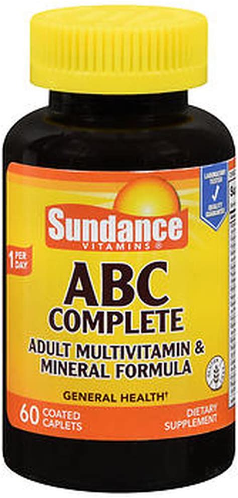 Sundance Vitamins Abc Complete Adult Multivitamin And Mineral Formula 60