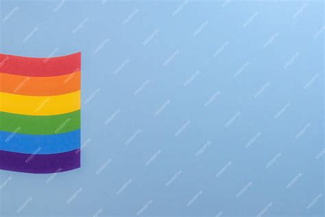 Premium Photo | Lgbt gay flag with blue background