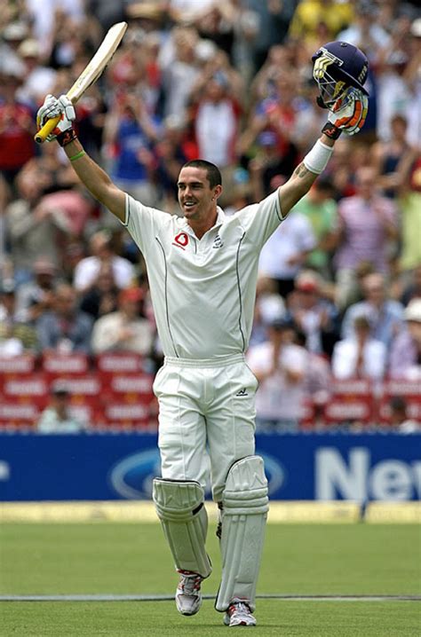 Kevin Pietersen Celebrates His Hundred Espncricinfo