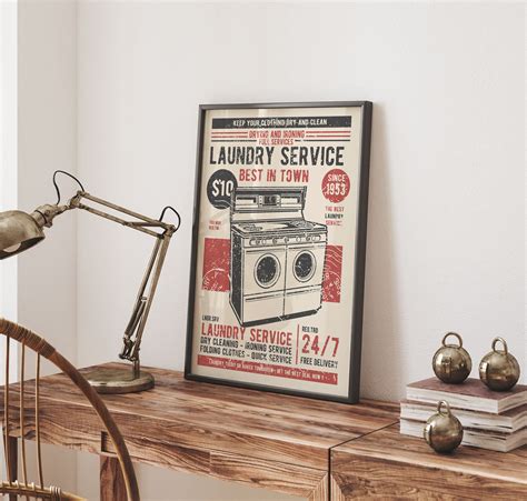 Retro Laundry Room Poster, Laundry Room Decor, Laundry Wall Art ...