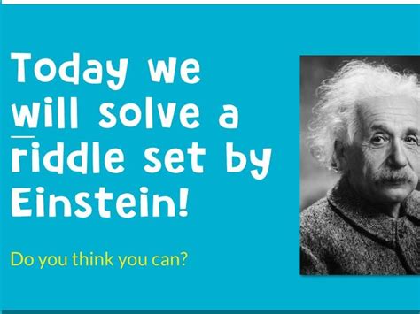 Einstein riddle (complete lesson) | Teaching Resources