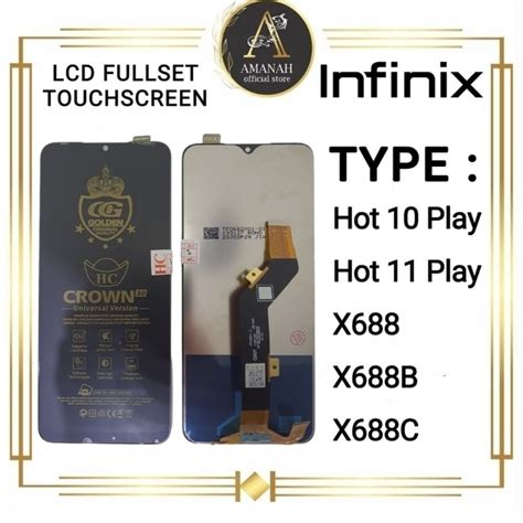 Jual LCD TOUCHSCREEN INFINIX HOT 10 PLAY X688 X688B X688C HOT