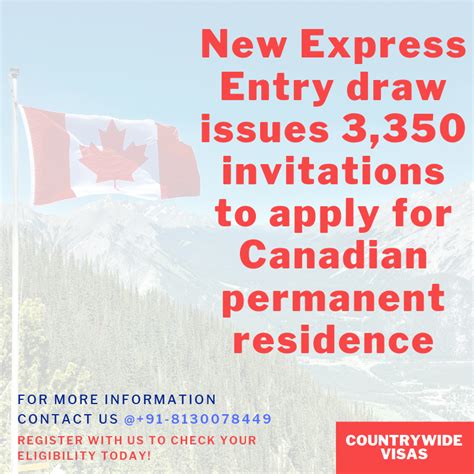 New Express Entry Draw Invites 3 350 Applicants For Canadian Permanent