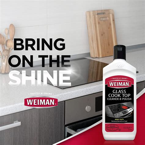 Weiman Cooktop Cleaner Kit - Glass Stove Top Polish 10 oz with ...