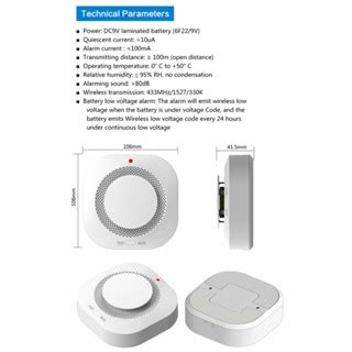 Daytech Wireless Smoke Detector Photoelectric Sensitive Sensor Smoke