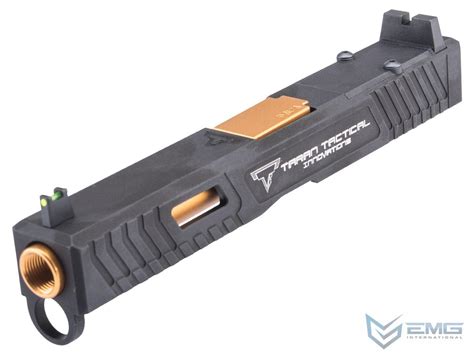 Emg Tti Cnc Combat Master Slide For Kwc Glock 17 Gen 4 Series Gbb Pistols Color Black Optic