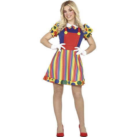 Ladies Clown Jester Costume Halloween Circus Fancy Dress Adult Clown Outfit Papootz