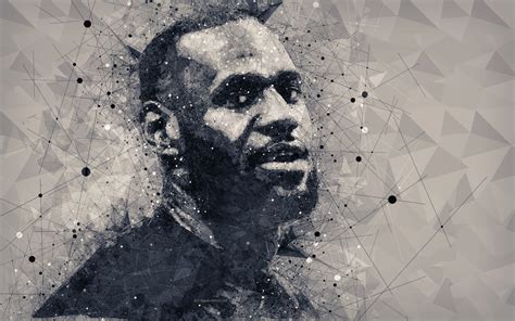 Download Wallpapers Lebron James 4k Creative Geometric Portrait Face