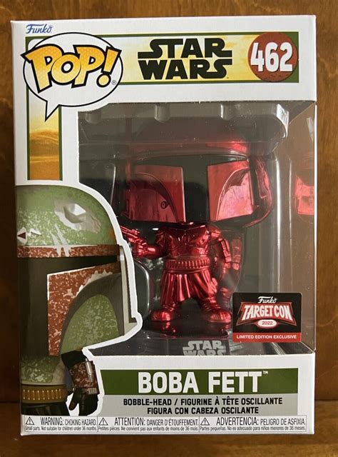 Boba Fett Star Wars Funko Pop Red Chrome Target Exclusive Ebay