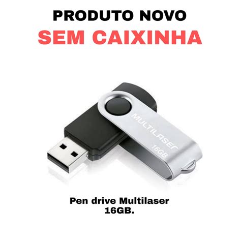 Pen Drive 16gb Multilaser Twist PD588 Original Sem Caixinha Shopee