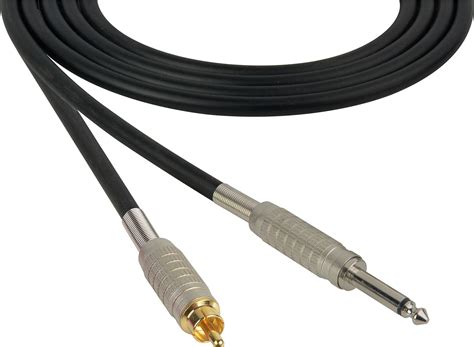 Mogami Audio Cable 1 4 Inch TS Mono Male To RCA Male 100 Foot Black