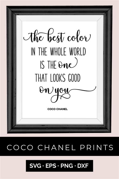 Coco Chanel Quotes Coco Chanel Print Coco Chanel Poster Etsy Coco