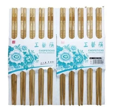 Palillos Chinos Reutilizables Bambu Pares Palos Sushi Cuotas