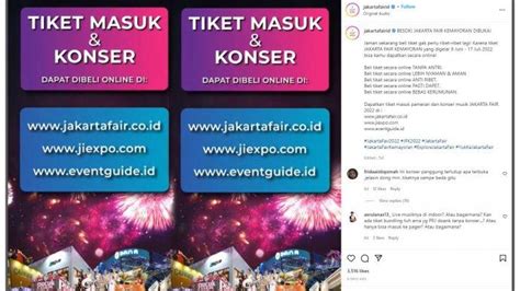 Jakarta Fair Sudah Dibuka Cek Harga Tiket Cara Beli Dan Line Up Hot