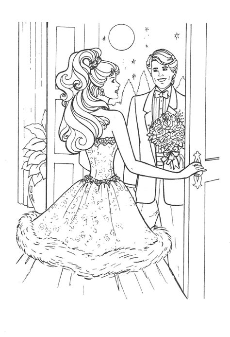 Desenho De Barbie E Ken Para Colorir Para Imprimir E Colorir