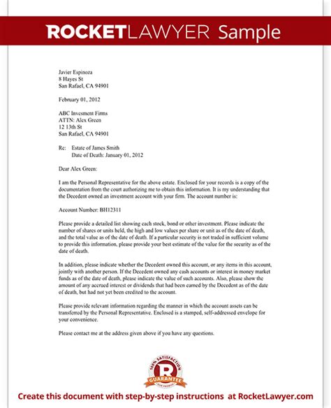 Broker Confirmation Letter With Sample Template