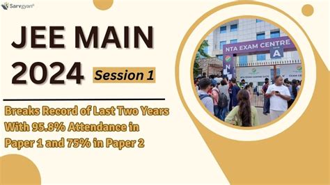 Jee Main 2024 Session 1 Highest Record 75 Attendance Marked In Paper