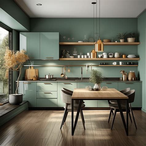 Id Es D Co Cuisine Verte Contemporary Kitchen Vintage Kitchen Home