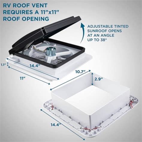 Hike Crew Rv Roof Vent Fan V Manual Camper Fan With Speeds