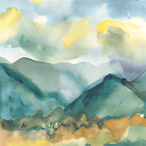 Mountain Landscape Watercolor · Creative Fabrica