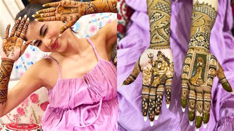 Pregnant Mouni Roy Flaunts Unique Mehendi For Her First Karwa Chauth